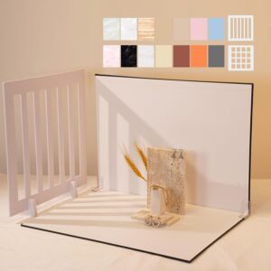 Photography Backdrop Product Photo Background: Small Product Photoshoot Props kit for Food Jewelry Mini Items Picture. (16x11.5inch Board Plus)