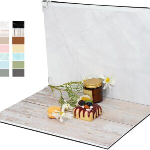 Photo Backdrop Board Product Photography: 7pcs 12patterns Table Top Food Background Kit - Flat Lay Props for Jewelry.(Small Size 16x11.5in)